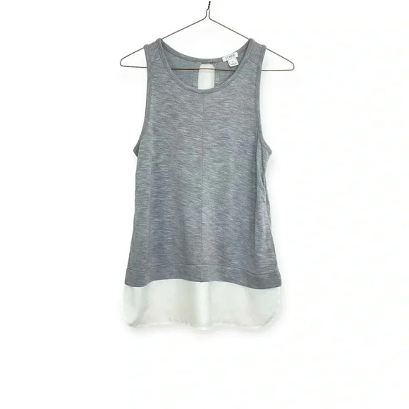 J. Crew Gray Drapey Tank Top Silky Hem Size XS - Picture 6 of 6